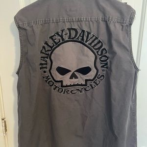 Harley Davidson Sleeveless Button Down.